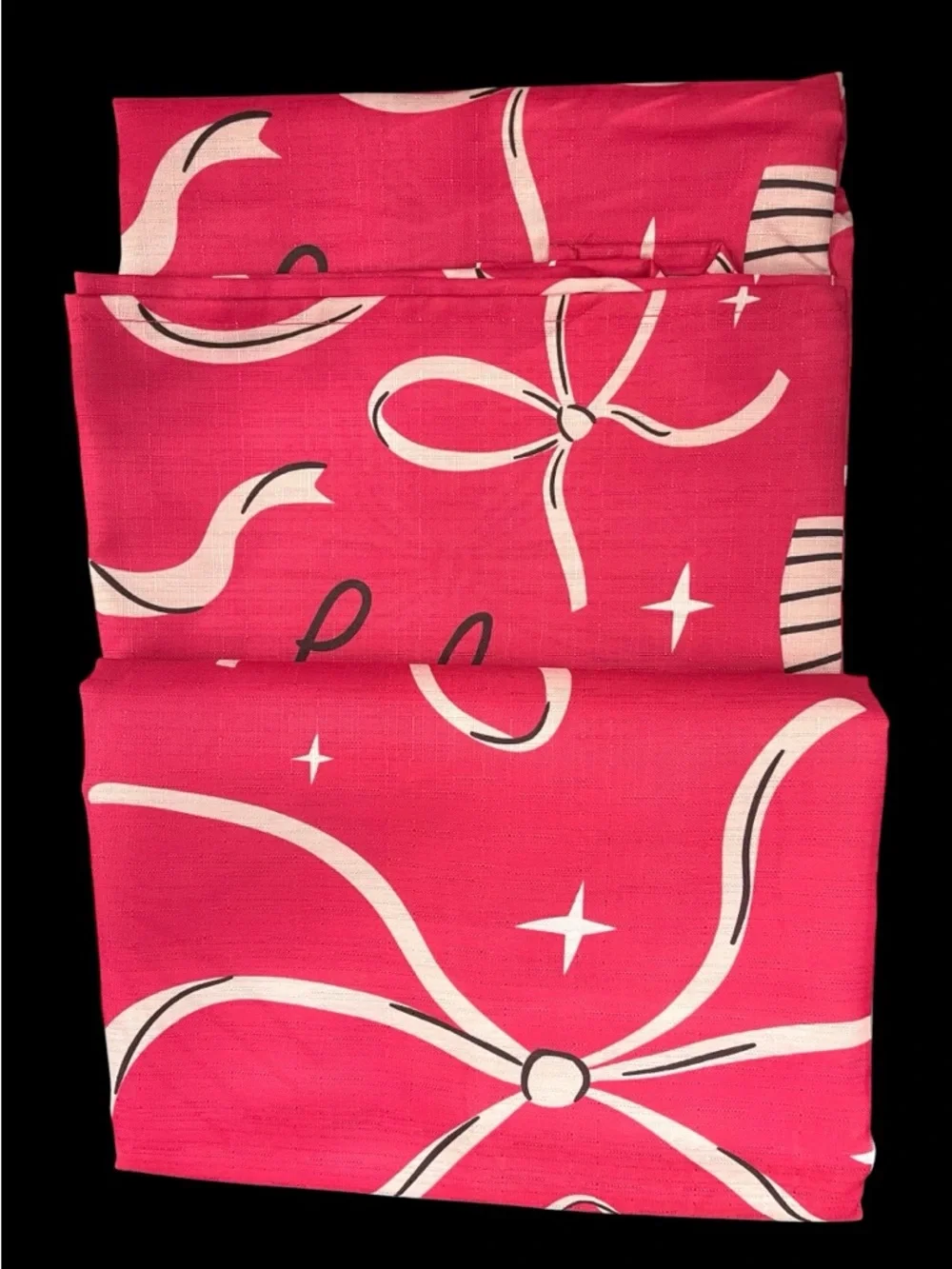 Juicy Couture Dark Pink w/ White Bowknots Shower Curtain 70x72 NEW NWT